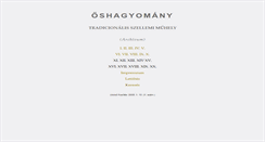 Desktop Screenshot of oshagyomany.vidya.hu